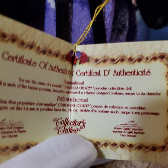 Rare Vintage Dan-Dee Int'l Ltd. Halloween Fine Bisque Porcelain Witch Doll - Picture 7 of 14